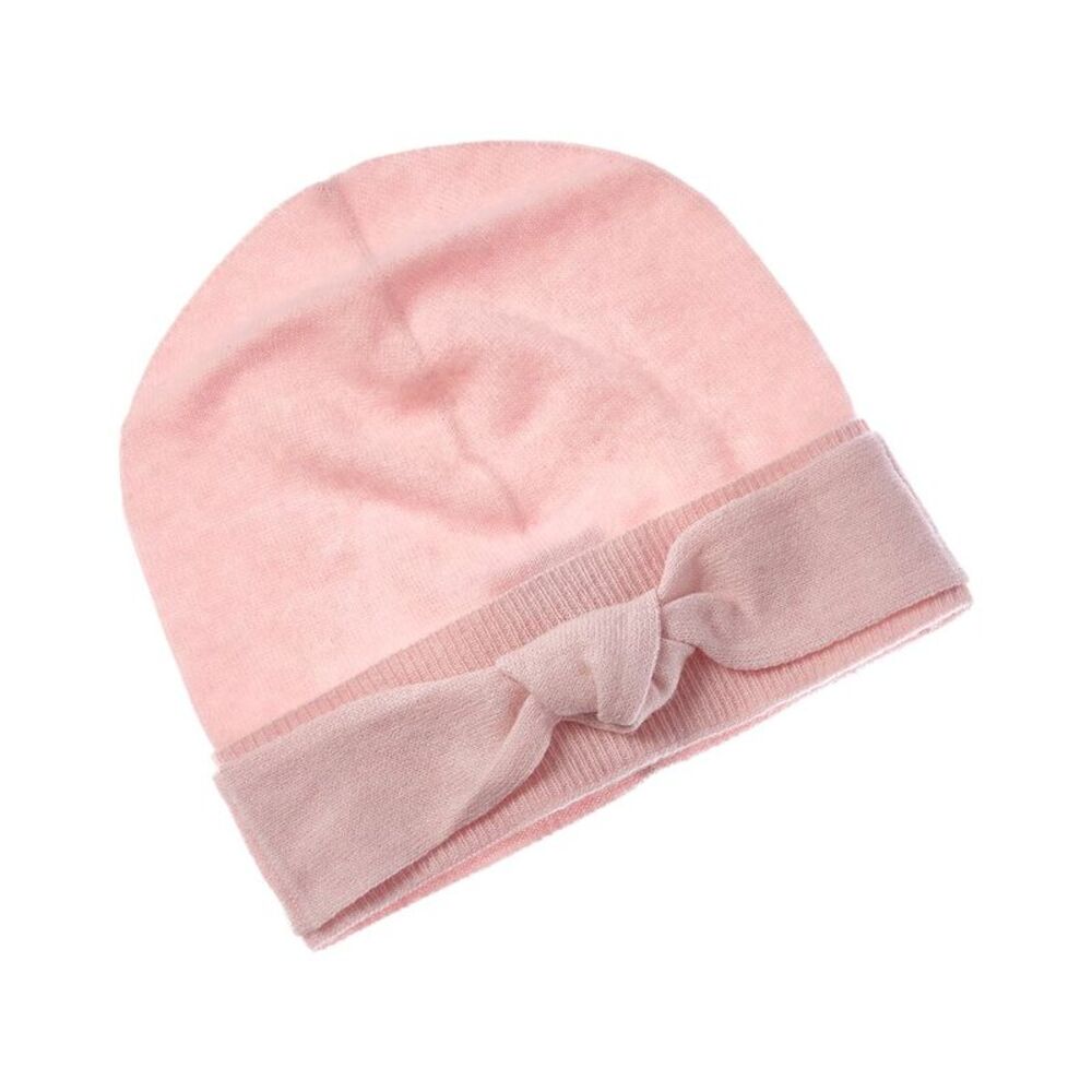 Brodie Cashmere Bow Tie Cashmere Hat, Pink